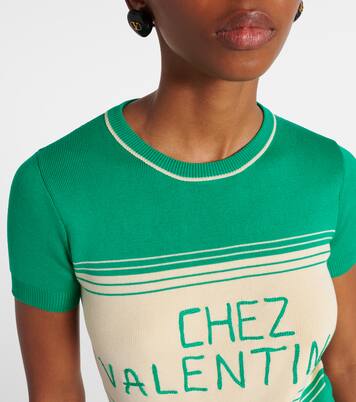 Chez Valentino striped cotton top | Valentino