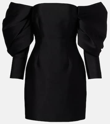 Vestido corto Freja de satén | Solace London