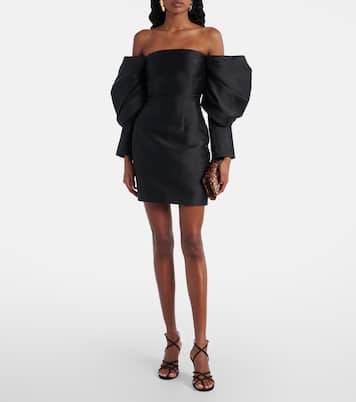 Vestido corto Freja de satén | Solace London