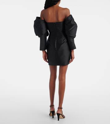 Vestido corto Freja de satén | Solace London