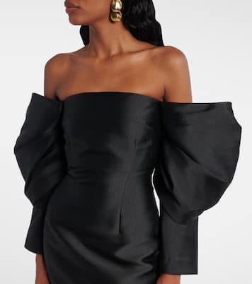 Vestido corto Freja de satén | Solace London