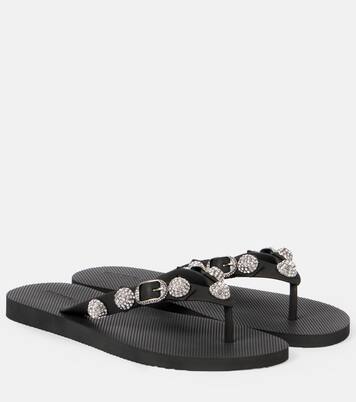 Cagole crystal-embellished thong sandals | Balenciaga