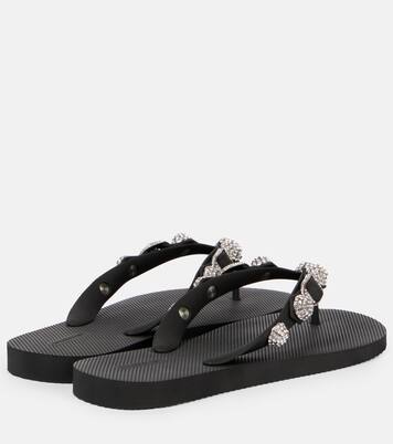 Cagole crystal-embellished thong sandals | Balenciaga