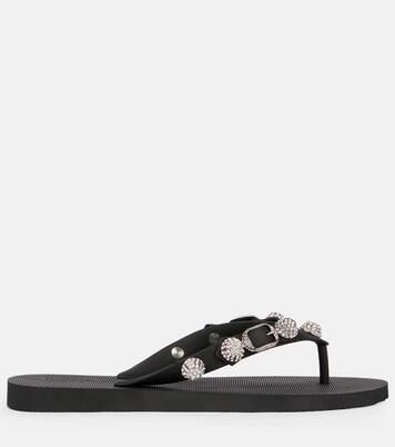 Cagole crystal-embellished thong sandals | Balenciaga