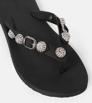 Cagole crystal-embellished thong sandals | Balenciaga
