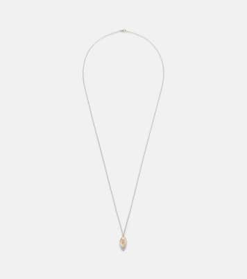 9kt gold locket necklace with diamonds | Persée