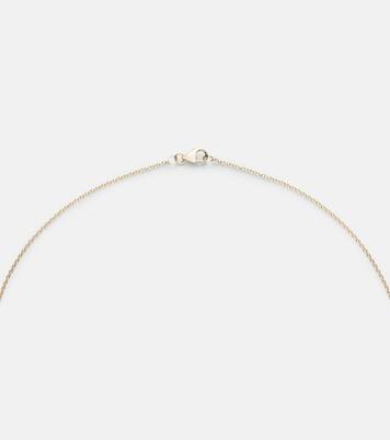 9kt gold locket necklace with diamonds | Persée