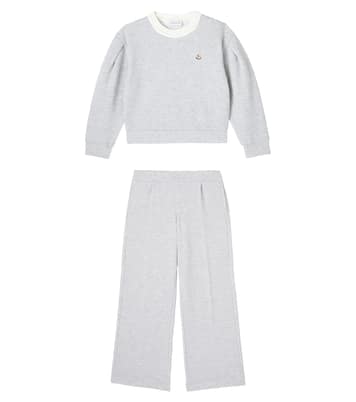 Cotton jersey sweatshirt and sweatpants set | Moncler Enfant
