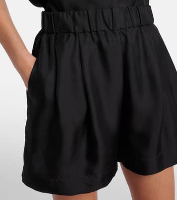 Zurich silk twill shorts | Asceno