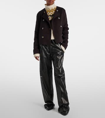 White Label Magnus leather wide-leg pants | Proenza Schouler