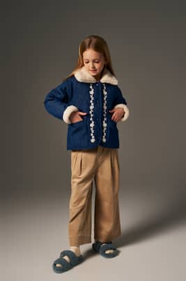 New Anna cotton denim quilted jacket | C'era Una Volta