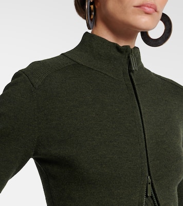 Wool-blend zip-up sweater | Victoria Beckham
