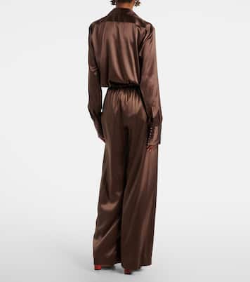 Gerade Mid-Rise-Hose aus einem Seidengemisch | Dries Van Noten