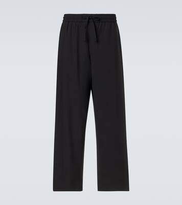 Virgin wool gabardine straight pants | Ami Paris
