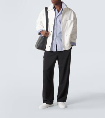 Virgin wool gabardine straight pants | Ami Paris