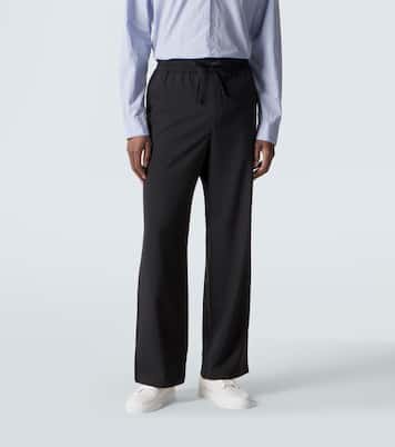 Virgin wool gabardine straight pants | Ami Paris