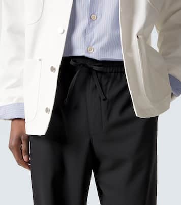 Virgin wool gabardine straight pants | Ami Paris