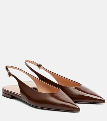 Patent leather slingback flats | Gianvito Rossi