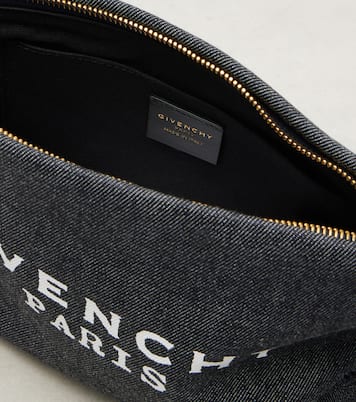Logo cotton denim pouch | Givenchy
