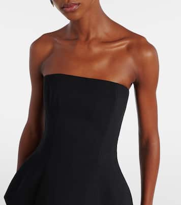 Ada strapless crêpe midi dress | Solace London