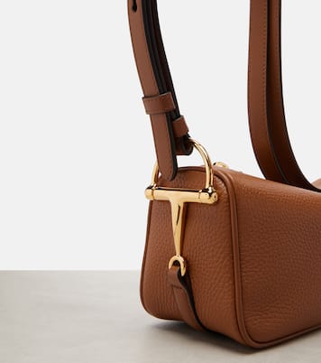 Schultertasche Half Horsebit Small aus Leder | Gucci