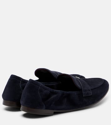Mocassins en daim à logo | Tory Burch