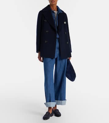 Mocassins en daim à logo | Tory Burch