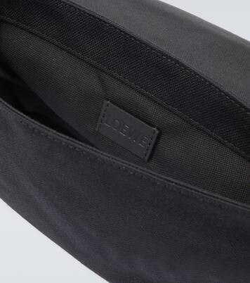Flex Mini canvas and suede messenger bag | Loewe