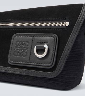 Flex Mini canvas and suede messenger bag | Loewe