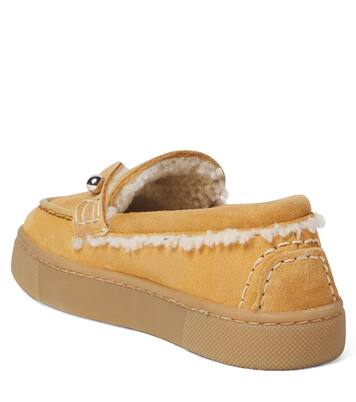 Chambelikid shearling-lined suede loafers | Christian Louboutin Kids