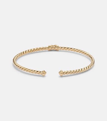 Cablespira® Flex X Micro 18kt gold (750/1000) bracelet with diamonds | David Yurman