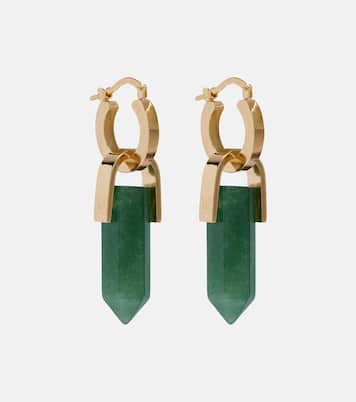 Ohrringe Pillar, 24kt vergoldet, mit Aventurin | La DoubleJ