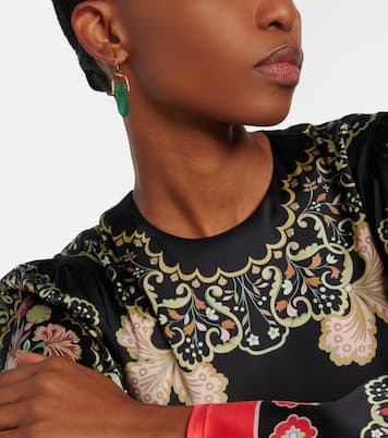 Ohrringe Pillar, 24kt vergoldet, mit Aventurin | La DoubleJ