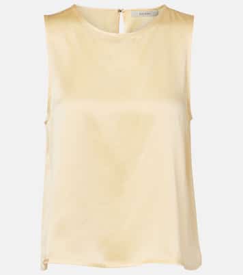Sofia silk charmeuse tank top | Asceno