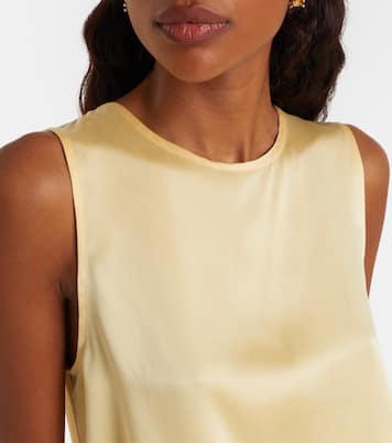 Sofia silk charmeuse tank top | Asceno