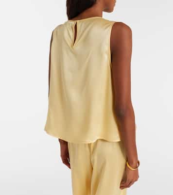 Sofia silk charmeuse tank top | Asceno