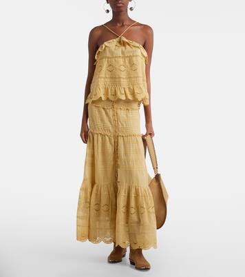 Paoline tiered cotton maxi skirt | Marant Etoile