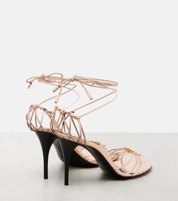 Sandalen Babylone 90 aus Metallic-Leder | Saint Laurent