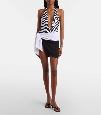 不对称沙滩罩衫半身裙 | Balmain