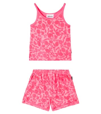 Cotton-blend terry top and shorts set | Molo