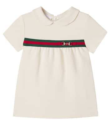 Abito Horsebit Web Stripe in cotone | Gucci Kids