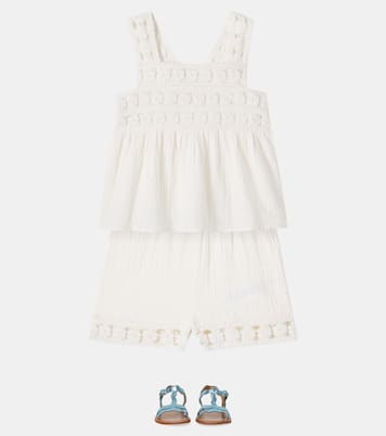 Set Nouki aus Top und Shorts mit Häkelstrick | Bonton