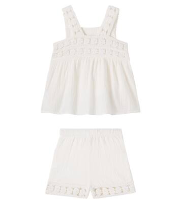 Set Nouki aus Top und Shorts mit Häkelstrick | Bonton