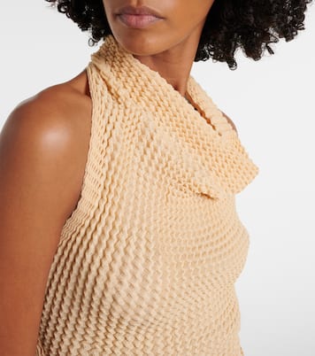 Crop top en mezcla de algodón drapeado | Victoria Beckham