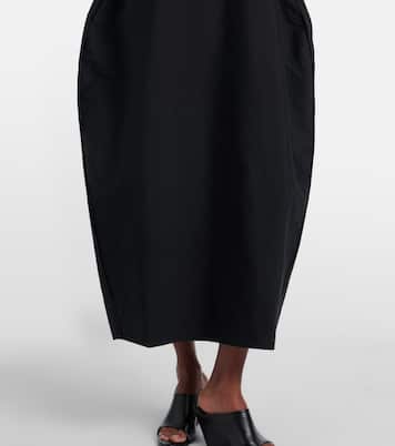 Linen and silk-blend midi dress | Róhe