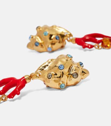 Clip-Orringe mit Kristallen | Oscar de la Renta