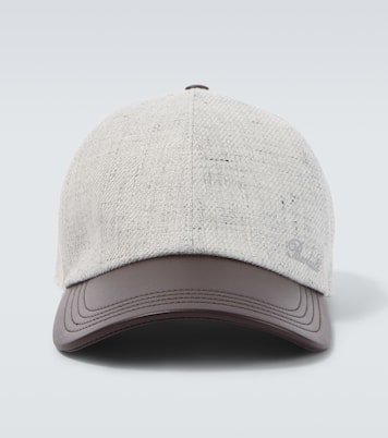 Baseballcap aus einem Leinengemisch mit Leder | Berluti