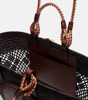 Logo Large raffia basket bag | Stella McCartney