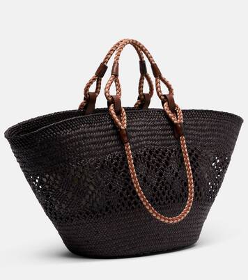 Logo Large raffia basket bag | Stella McCartney