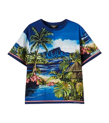 Printed cotton jersey T-shirt | Dolce&Gabbana Kids